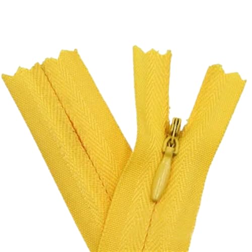 Zipper FüR ReißVerschluss Unsichtbare Reißverschlüsse Nylon Spule Reißverschluss Schneider for Handarbeit Nähen Tuch Zubehör(Yellow,35cm) von MOHUIED