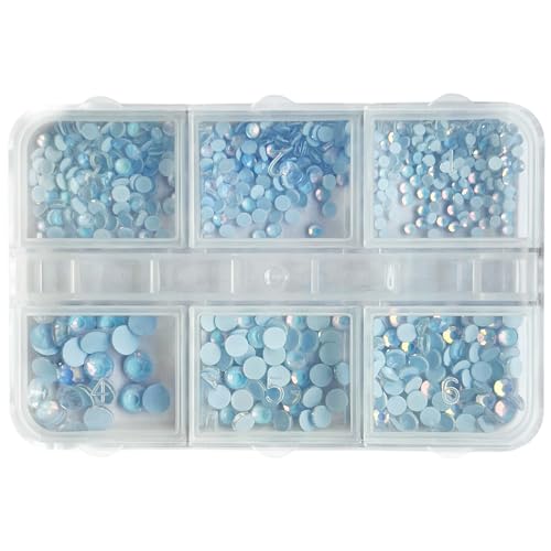 1 Box gemischte Perlen, 3D-Strasssteine, Nägel, Kunstbedarf, Maniküre-Dekorationen für Damen von MOIDHSAG