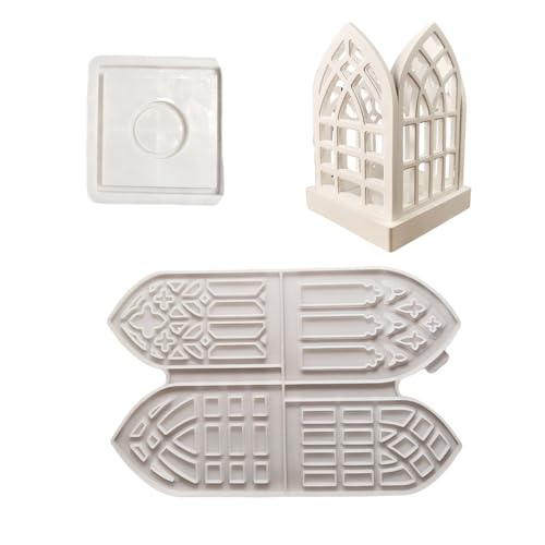 3D Gothic Stile Robustes Silikonformen Set Wohnaccessoire Für Die Herstellung Von Kerzenhaltern Und Künstlerische Heimdekoration von MOIDHSAG