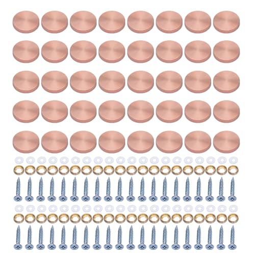 40 Stück Glasschrauben Stahlschrauben Abdeckkappen Dekorative Befestigungselemente Möbelbefestigung für Wohnkultur & Projekte von MOIDHSAG
