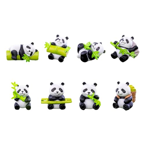 8 Stück Panda Kuchenaufsätze Miniatur Tierfiguren Für Party Dekorationen Und Garten Topf Hose Landschaftsornamente von MOIDHSAG