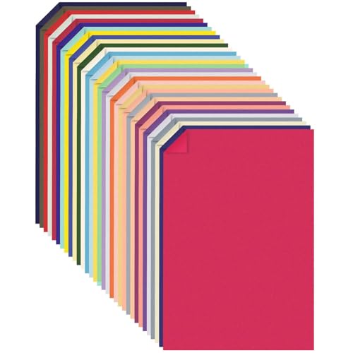 80 Blatt farbiger Karton, dickes farbiges Papier-Set, Handarbeit, Faltpapier, farbiges Papier, geeignet für verschiedene Drucker von MOIDHSAG