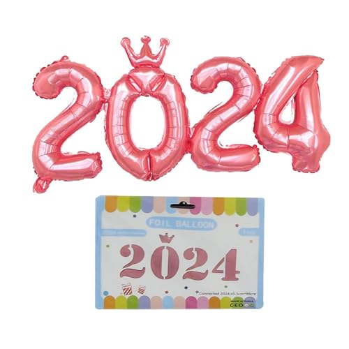 Einzigartiger Folienballon 2024, Neujahrspartys, Ballon-Dekorationen, perfekt für Geburtstage, Hochzeiten, Abschlussfeiern von MOIDHSAG