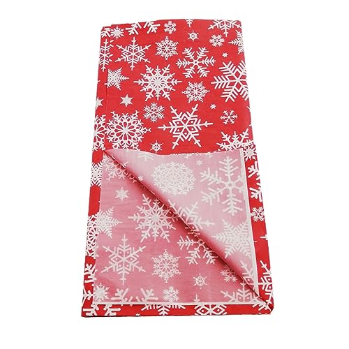 MOIDHSAG Elegante Weihnachtstischdecke mit Schneeflocken-Muster, Esstischdecke, Einweg-Tischdecke, einfach zu verwenden von MOIDHSAG