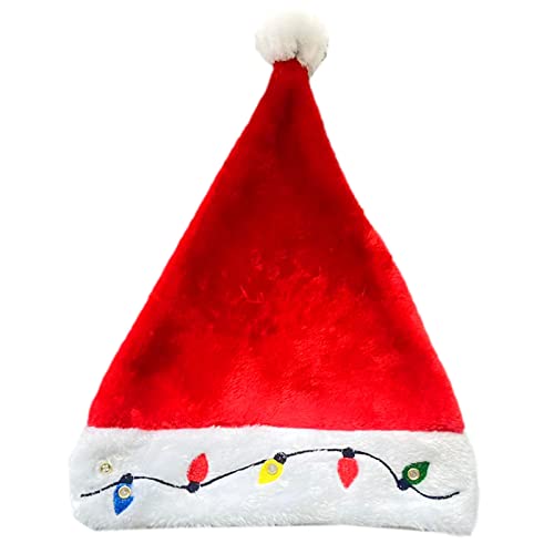 MOIDHSAG Neuheit Weihnachtsmütze Urlaubskostüm Blinkender Partyhut Erwachsene Schöne Weihnachtsmütze Urlaubsparty Kopfbedeckung von MOIDHSAG