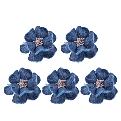 MOIDHSAG Set mit 5 koreanischen Stoffblumen, Verzierungsset für Kleidung, Hüte, Zubehör von MOIDHSAG