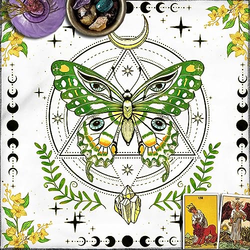 MOIDHSAG Tarot Tischdecke Wahrsagerei Tischdecke Astrologie Orakel Brettspielmatte Quadratische Tischdecke von MOIDHSAG