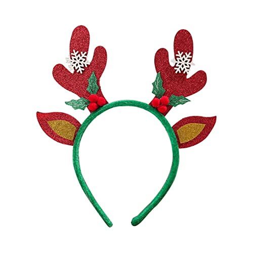 MOIDHSAG Weihnachten Rentier Geweih Haarreifen Weihnachten Stirnband Kopfbedeckung Glitzer Kopfschmuck Brille Rahmen Requisiten von MOIDHSAG