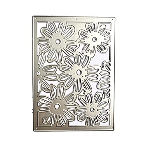 Metall-Stanzform aus Karbonstahl, rechteckig, Blume, handgefertigte Schablone für Scrapbooking von MOIDHSAG