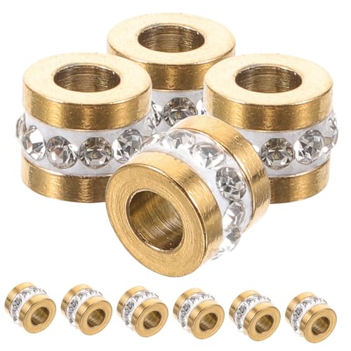 MOKKHNB 10 Stück Teiliges Spacer Perlen mit Goldbeschichtung Kleine DIY Metallperlen für Schmuckherstellung für Armbänder Halsketten Anhänger und Bastelprojekte MOKKHNB 10 Stück Teiliges Spacer Perlen mit Goldbeschichtung Kleine DIY Metallperlen für Schmuckherstellung für Armbänder Halsketten Anhänger und Bastelprojekte von MOKKHNB