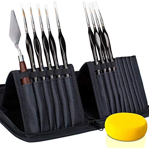 Pinsel-Set, 9-teilig, Miniaturpinsel, Malset, ergonomischer dreieckiger Griff für Acryl, Aquarell, Öl( von MOKLYF