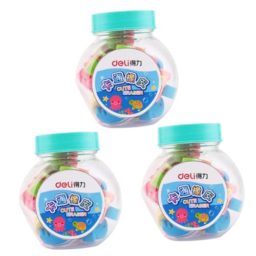 3 Mini-radierer Schreibwaren Radiergummi Für Kinder Schöner Radiergummi Kreativer Radiergummi Cartoon-radiergummi Kinderbriefpapier Radiergummi Für Die Schule Pvc MOLUCKFU von MOLUCKFU