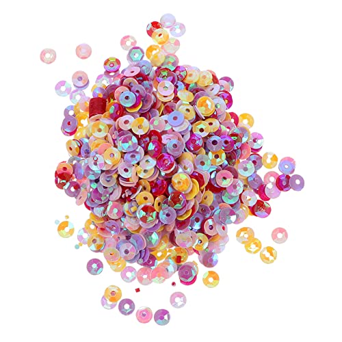 MOLUCKFU 1 Packung 4mm Paillettenperlen Perlen für Armbänder Aufkleber Anhänger Stoff Bausätze Epoxid-Material Paillettendekoration DIY epoxidmaterialien Pailletten Zubehör Plastik Colorful von MOLUCKFU