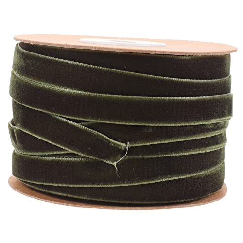 MOLUCKFU 1 Rolle Samtgewebe Geschenkpapier Samtband Sackleinenband Band zum Verpacken gekräuseltes Kräuselband Gold seidenband ribbon ripsband DIY-Geschenkband handgefertigtes Band Green von MOLUCKFU