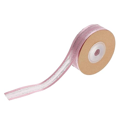 MOLUCKFU 1 Rolle doppelseitiges Band Kuchen Topper Scrapbooking-Band Schleife Chiffonbänder Geschenkband seidenband ribbon weinachtendecor Band zum Basteln Geschenkverpackungsband Garn Rosa von MOLUCKFU