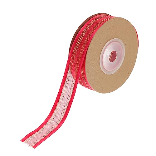 MOLUCKFU 1 Rolle doppelseitiges Band seidenband ribbon bobby pin dekobänder haarclips Haarschleifen Band bogen Band zum Verpacken von Geschenken DIY-Band basteln Garn rot von MOLUCKFU