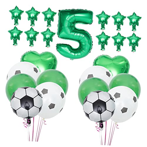 MOLUCKFU Dekorationen Zum Thema Fußball 1er-set Fußballballons für Geburtstagspartys Jungen und Mädchen Fußballballons von MOLUCKFU