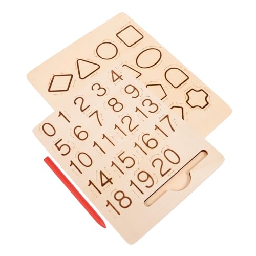 MOLUCKFU 1 Satz Frühpädagogisches Spielzeug Alphabet Rechtschreibtafel Zeichenbrett Für Buchstaben Zeichentafel Für Alphabetzahlen Tool Zum Nachzeichnen Von Buchstaben Lehrreich Holz von MOLUCKFU