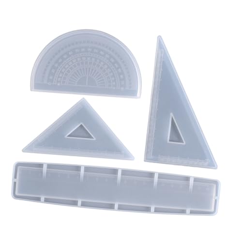 MOLUCKFU 1 Satz Linealform aus Silikon silikonform für epoxidharz Silikonform mit geradem Lineal Silikonform zum Basteln von Linealen Dreieckige Silikonform gerade Linealform Kieselgel Weiß von MOLUCKFU
