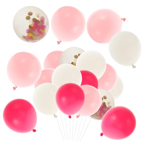 MOLUCKFU 1 Satz Party-Ballon-Set Babyparty-Requisiten Hochzeitsballons Weißes Dekor wand dekorationen wanddekoration handgefertigte Requisitenballons trendige Ballonrequisiten Emulsion Rosa von MOLUCKFU