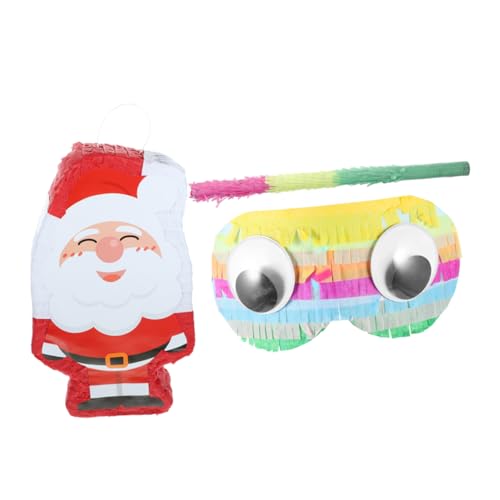 MOLUCKFU 1 Satz Weihnachtsdeko Weihnachtsmann-pinata-dekor Pinata Im Weihnachtsmann-design Weihnachtsmann-partyzubehör Hängendes Dekor Piñata Schmücken Weihnachtsfeier Piñata Papier von MOLUCKFU