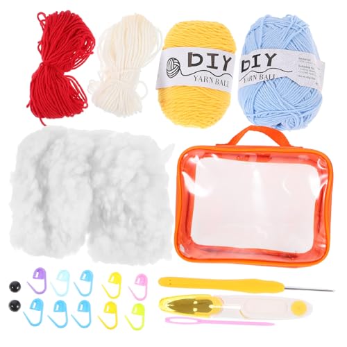 MOLUCKFU 1 Satz Wollmaterialpaket kawaii häkeln Häkelsets für Erwachsene Häkel-Starter-Kit DIY gehäkelter Pinguin Häkeltier-Kit Häkelset für die Dekoration DIY-Häkelset Häkelset lernen Garn von MOLUCKFU