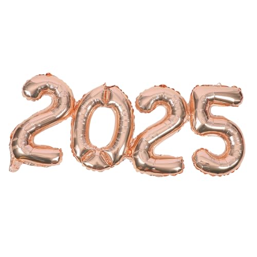 MOLUCKFU 1 Set 2025 2025 Ballon Brautparty Luftballons Abschlussfeier Liefert 2025 Aufblasbare Luftballons Hochzeitsballons Frohes Neues Jahr Dekorationen Partygeschenke Aluminiumfolie von MOLUCKFU