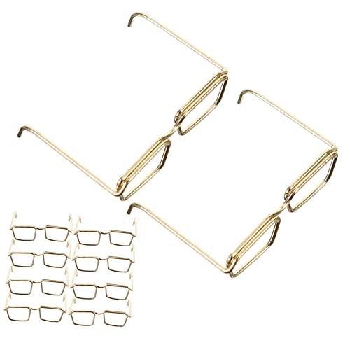 MOLUCKFU 10 Stück Brillengestell Puppe Mit Brille Mikro Puppen Anziehzubehör Puppenbrillen Spielzeug Bastelbrillen Für Puppen Mini Modepuppenbrille Für Puppen Anziehsachen Stahl von MOLUCKFU