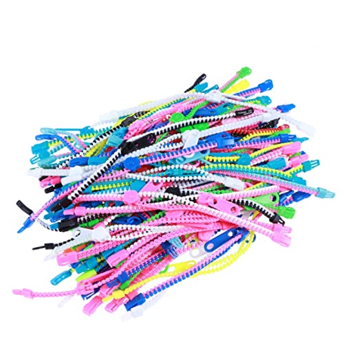 MOLUCKFU 100 Teiliges Zappel Reißverschluss Armband Set Neonfarben Sensorisches Spielzeug Für Kindergeburtstage Partys Goodie Bags Ostereier Korbfüller Und Pinata Füller von MOLUCKFU