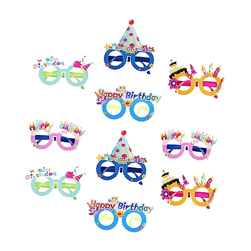 MOLUCKFU 10St Geburtstagsbrille ferngläser kinderferngläser witzig spaß geburtstagsgeschenk Party glühen favorisieren Kuchen Brille lustige Tortenbrille Plastik von MOLUCKFU