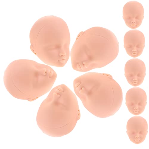 MOLUCKFU 10St Puppenkopf anziehen leerer Puppenkopf Produkt Friseur-Mannequin-Training Plüschtier Mini Figur puppenköpfe schminkköpfe wohnungsdeko Bastelzubehör gefüllter Puppenkopf Plastik von MOLUCKFU