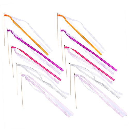 MOLUCKFU 10St Zauberstab Kinder Drachen Partystäbe kinder dekor Feenschlangen Sticks für Hochzeitsfeiern party halloween bandfeile toys Party-Fee-Stick stylischer Feenstab Polyester von MOLUCKFU