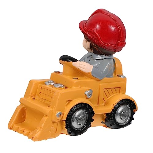 MOLUCKFU 1Stk Bagger-Ornament Dekor für Auto Dekorationen fürs Auto Lernspielzeug für Babys LKW spielzeug für kinder kinderspielzeug kreativer Tortenaufleger schöne Kuchendekoration Harz von MOLUCKFU