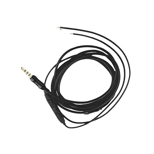 MOLUCKFU 1Stk Halbfertiges Kopfhörerkabel Anpassen des Kopfhörerkabels Kopfhörerkabel selber machen Anpassung Halbzeug kopfhörerkabel headphone cable Black von MOLUCKFU