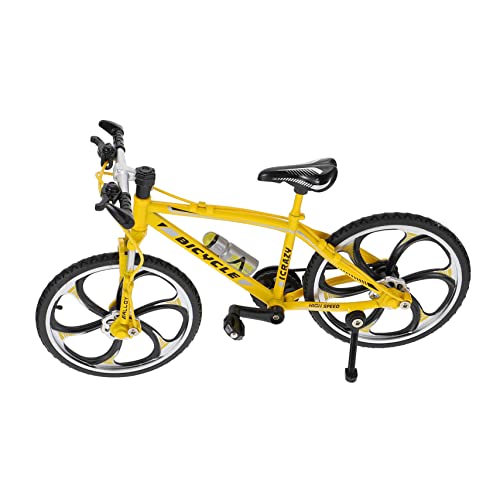 MOLUCKFU 1stk Fingerrad Fingerfahrradspielzeug Tischdekoration Fingerspitzenbewegungsspielzeug Finger Fahrrad Heimtrainer Desktop-wettkampfsportstütze Mini-Spielzeug Yellow Ferrolegierung von MOLUCKFU