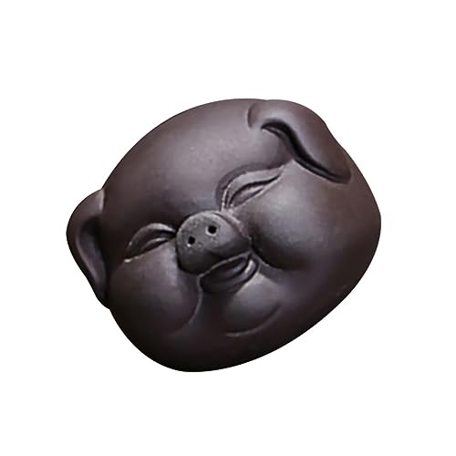 MOLUCKFU 1stk Ornamente Autodekoration Couchtischdekorationen Desktop-schildkrötendekoration Gartenschwein Dekoration Figuren Wohnkultur Schweinchenfiguren Tierdekoration Keramik Black von MOLUCKFU