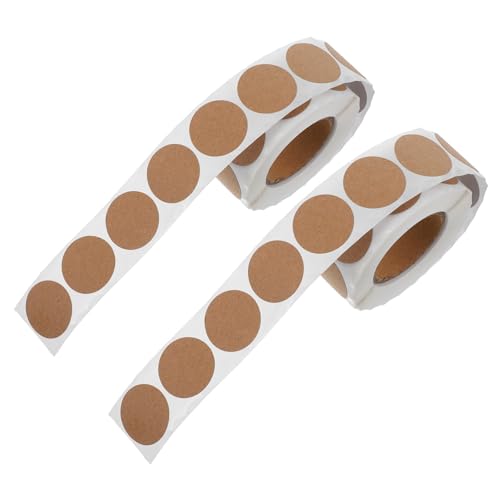 MOLUCKFU 2 Rollen Aufkleber Für Backetiketten Dekorative Geschenkaufkleber Geschenketikettenaufkleber Geschenkverpackungen Geschenksiegelaufkleber Backetikettenaufkleber Papier Khaki von MOLUCKFU