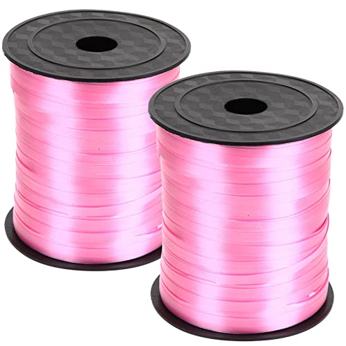 MOLUCKFU 2 Rollen Schleife Hochzeitsdekoration Dekoratives Verpackungsband Basteln Diy Bänder Curling-geschenkband Partyband Verpackungsband Für Geschenkbänder Rosa Plastik von MOLUCKFU