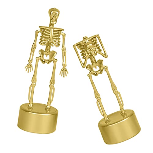 MOLUCKFU 2 Stück Halloween Skelett Figuren Aus Hochwertigem Detailreiche Tisch Dekoration Für Grusel Partys Bewegliche Gelenke Ideal Für Halloween Feiern Und Sammlungen von MOLUCKFU