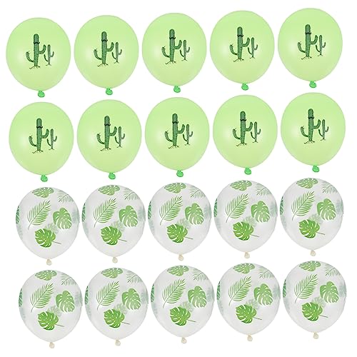 MOLUCKFU 20 Stk Schildkrötenblatt-ballon Palmenballon Dekorative Luftballons Partyballons Tropische Ballons Tropische Partydekorationen Dekorativer Luftballon Partyzubehör Emulsion Green von MOLUCKFU