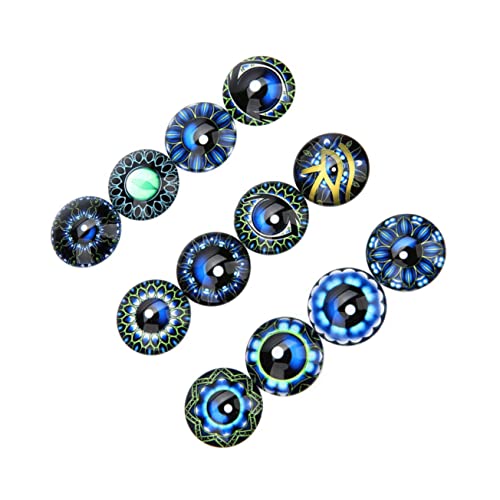 MOLUCKFU 20 Stück Edelsteine ​​Glasaufkleber Patches Rundes Glas Cabochon DIY Schmuckmaterial von MOLUCKFU