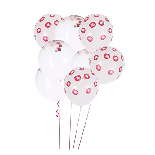 MOLUCKFU 20-Teiliges Set Lip Latexballon Party silberne Luftballons leichte Luftballons Ballonbogen-Kit konfettiballone decorations for living room Latexballons Hochzeitsballons Emulsion von MOLUCKFU