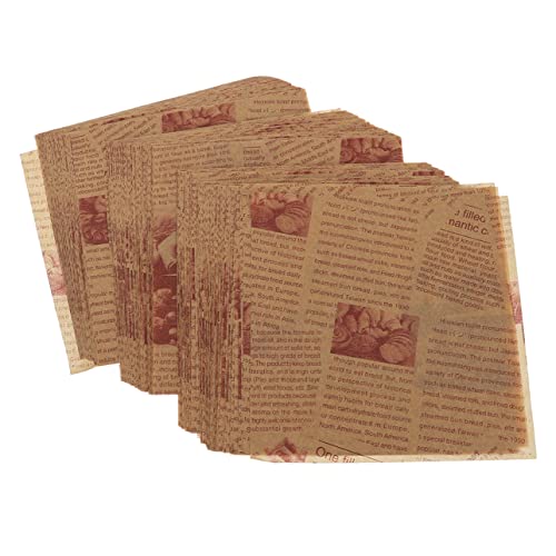 MOLUCKFU 200 Stück Backpapier Backformen Backpapier Sandwichpapier Wachspapier Zum Backen Wiederverwendbares Backpapier Flaches Geschenkpapier Lebensmittelverpackung von MOLUCKFU