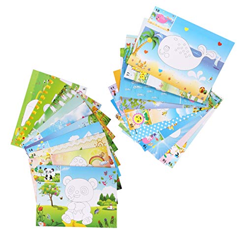 MOLUCKFU 20er Packung DIY-Sticker-kit Scrapbook-Set Für Kinder Puzzle-Spielzeug Wandtattoo Kinderzimmer Selber Machen Basteln Für Kleinkinder Schaumformen Aufkleber Spielzeugaufkleber von MOLUCKFU