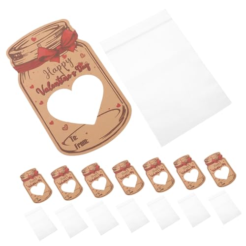 MOLUCKFU 24 Sätze Drift-flaschen-grußkarte Geschenkkarte Zarte Valentinskarten Karten Für Den Geschenktausch Valentine Tauschkarten Diy Valentinstagskarten Beschichtetes Papier von MOLUCKFU