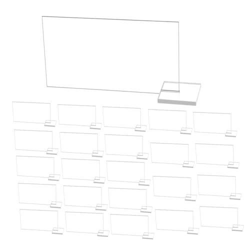 MOLUCKFU 24 Sätze Hochzeit Acrylschilder Leeres Ortsschild Dekor Für Büro Karte Mit Tischnummern Namenskarten Für Hochzeitsgäste Reservierte Schilder Für Die Hochzeit Tischkarte Transparent von MOLUCKFU