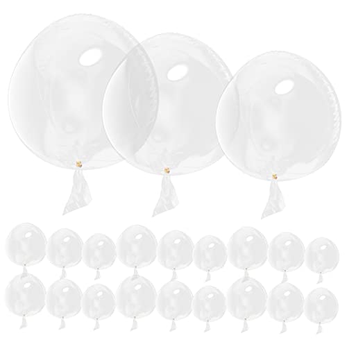 MOLUCKFU 24 Stück Transparente Geburtstagsballons Dekorative Partyballons Für Hochzeiten Und Feiern Ideal Für Kreative Dekorationen Und Festliche Anlässe von MOLUCKFU