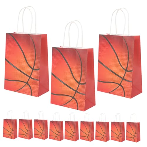 MOLUCKFU 24st Basketball-partygeschenktüte Party-geschenktüte Geschenktüten Aus Papier Geschenktüten Für Den Laden Geschenktüten Groß Geschenkbehälter Große Geschenktüte Weißes Kraftpapier von MOLUCKFU