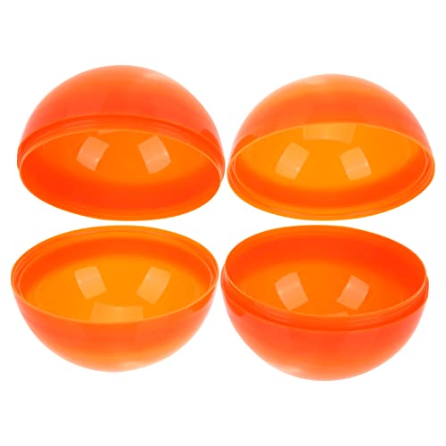 MOLUCKFU 2St Gashapon-Kugel der Kranmaschine befüllbare Eierkugel befüllbarer Ornamentball plastikenten austecherformen ostern toys Osterei befüllbar füllbare Kugeln in Ostereiform Orange von MOLUCKFU