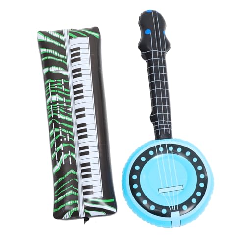 MOLUCKFU 2St Haken Musikinstrumente Band Partyrock Requisiten für Fotoautomaten aufblasbares keyboard Aufblasbares Banjo aufblasbare elektronische Tastaturen Bühnen-Requisiten PVC von MOLUCKFU